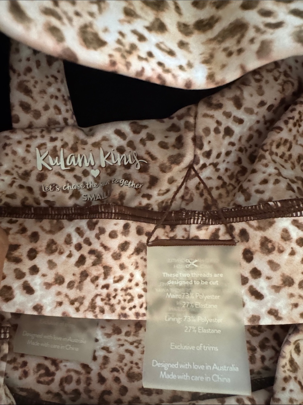 Kulani Kinis Leopard Print Active Set - Sports Bra & High-Waist Shorts - Picture 3 of 4
